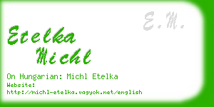 etelka michl business card